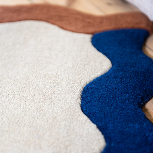 Wavy Horizon - Brown & Blue