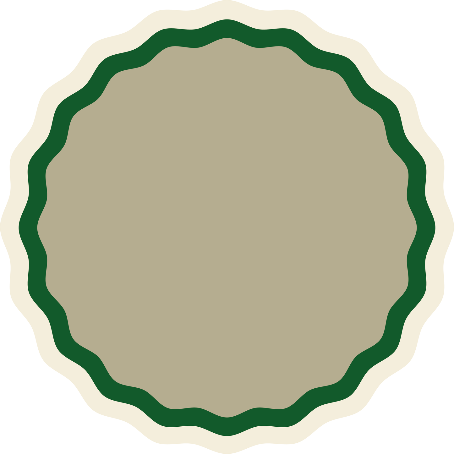Custom Order - Brivon i rund form med Luma Green farvekombination - rate 1